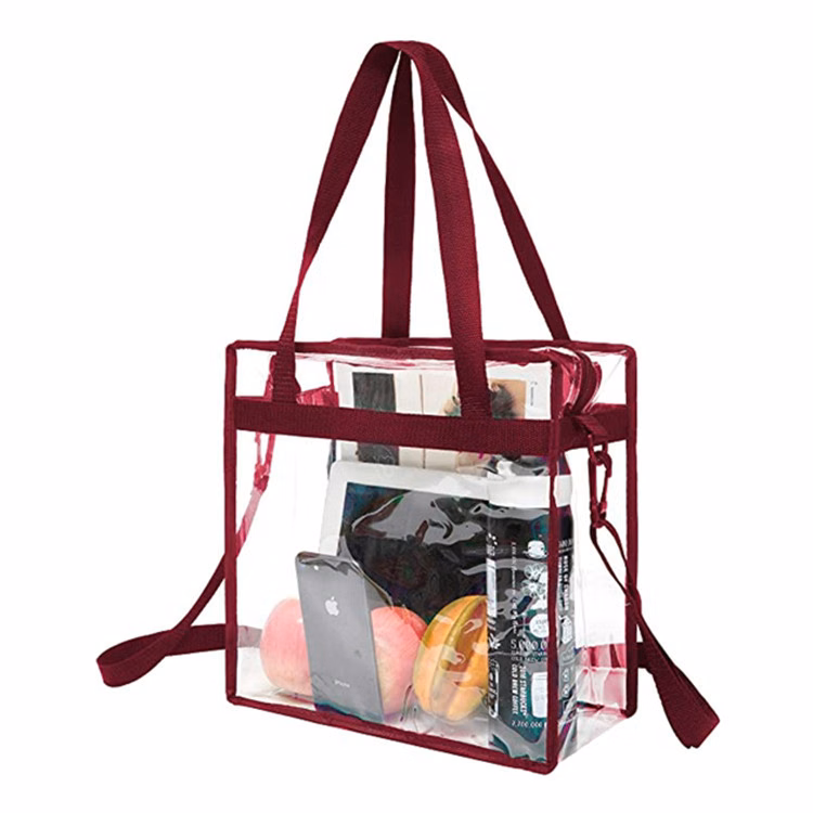 Clear Stadium Approved Tote bag with zipper