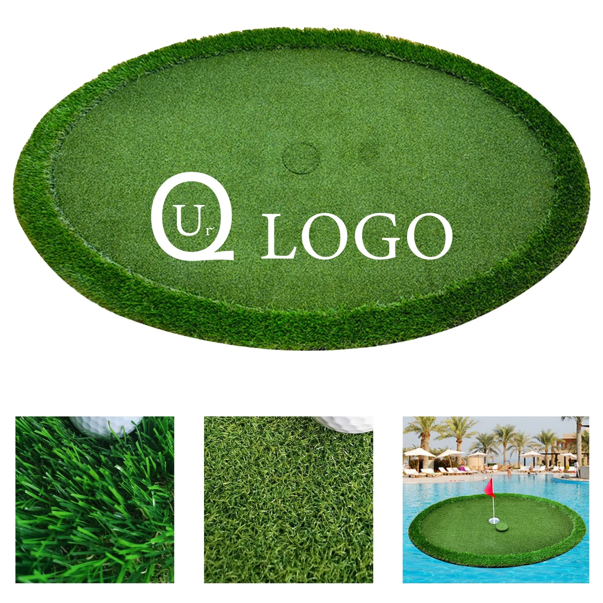 Oval Floating Golf Putting Green 1