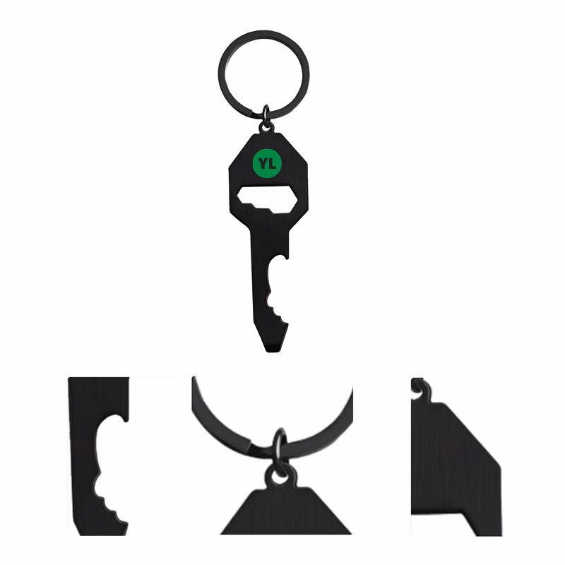 MOQ50 Personalized Metal Bottle Opener Keychain For Events