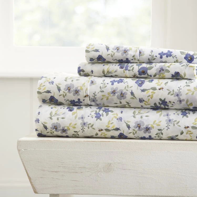Duvet Cover Sets - Blue Blossom Twin 2 Piece 1