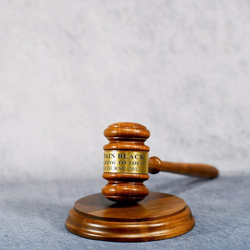 Walnut Gavel With Sounding Block