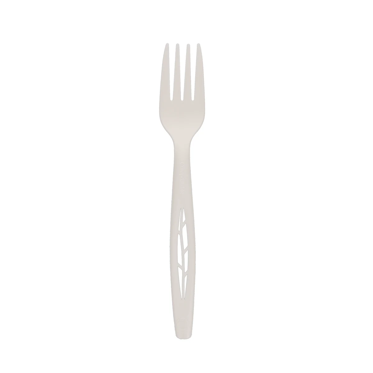 Medium Weight PLA Plastic Eco Fork Beige 1