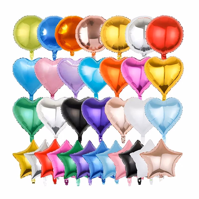 18" Foil Balloon Star Heart Round Shape