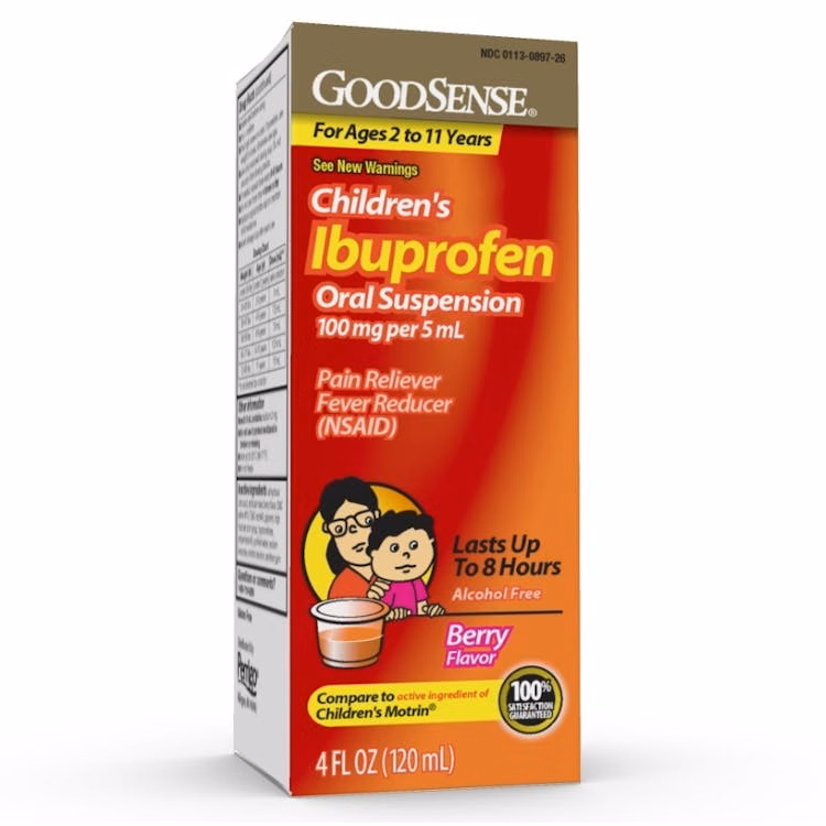 Children's Ibuprofen Oral Suspension - Berry Flavor 4 oz