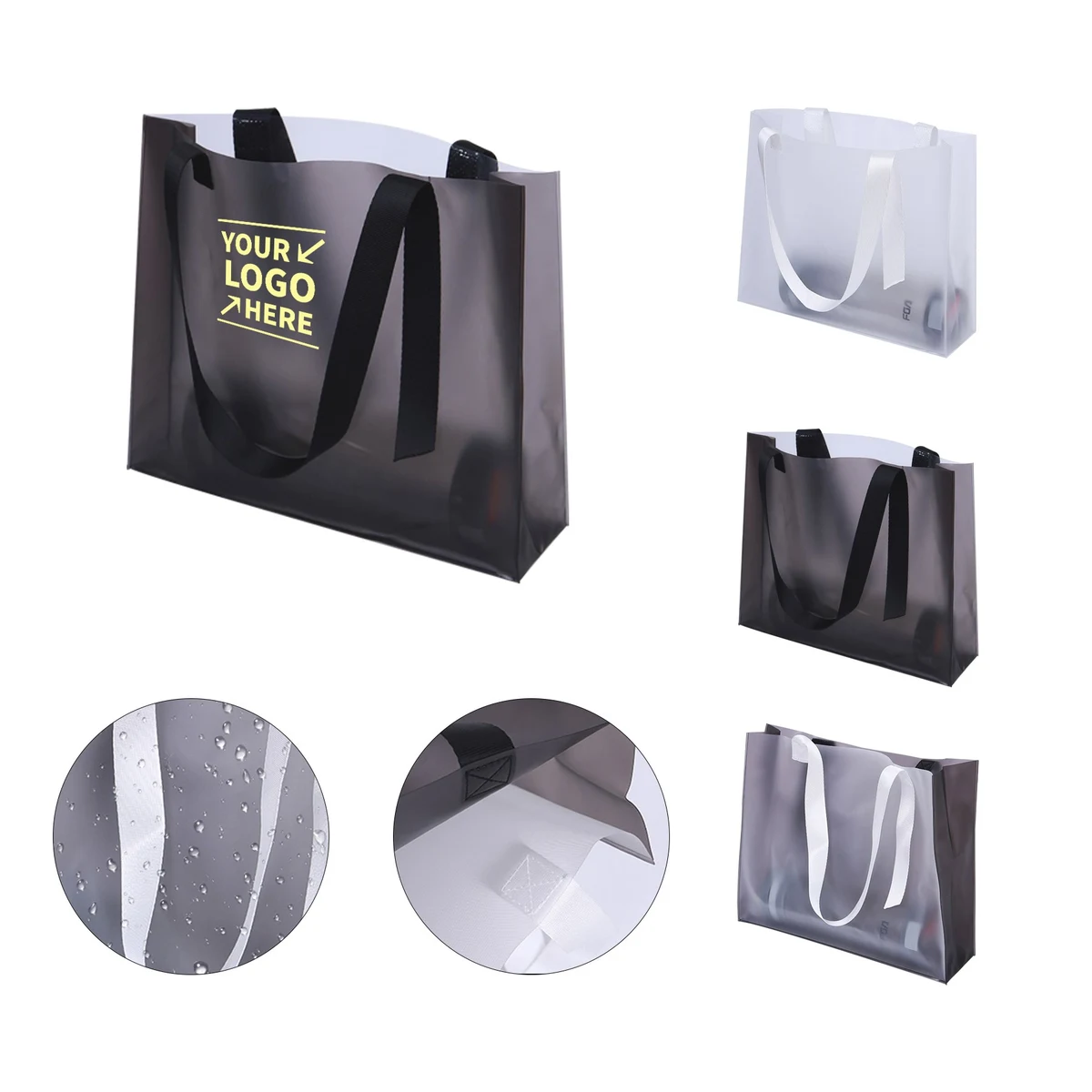 PVC Clear Frosted Tote Bag 1
