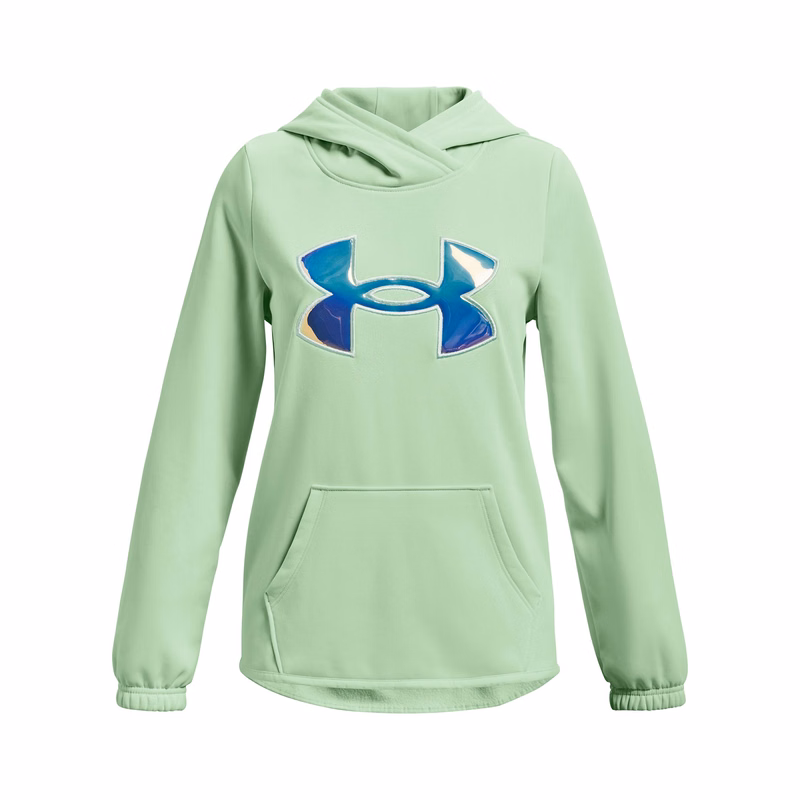 Girls' Armour Fleece Iridescent Big Logo Hood