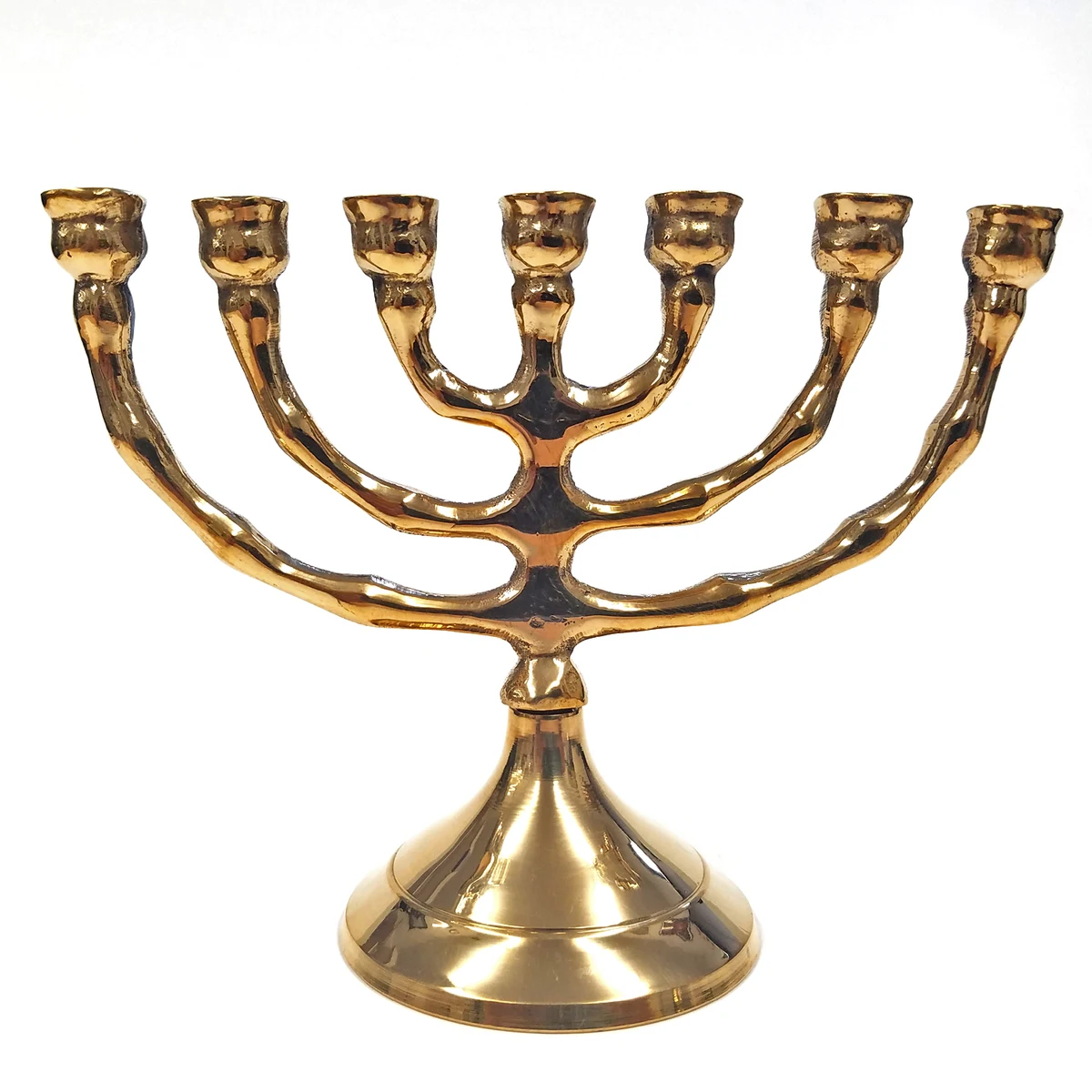 Solid Brass Hanukkah Menorah 1
