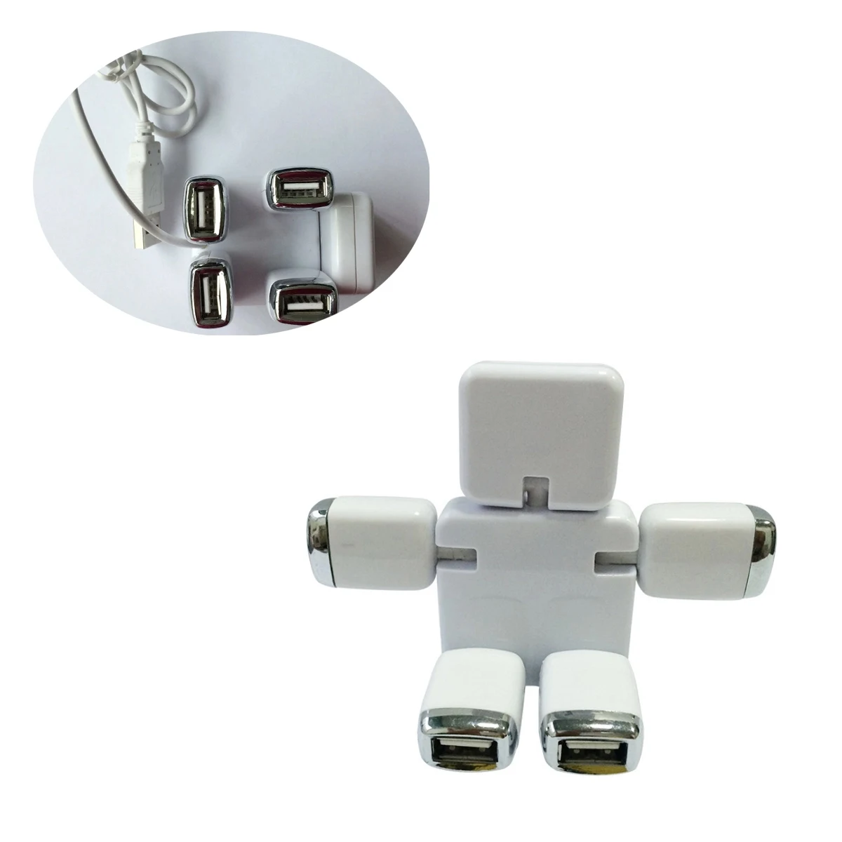 2.0 USB Hub 4 Port Robot Man Shape Human Hub 1