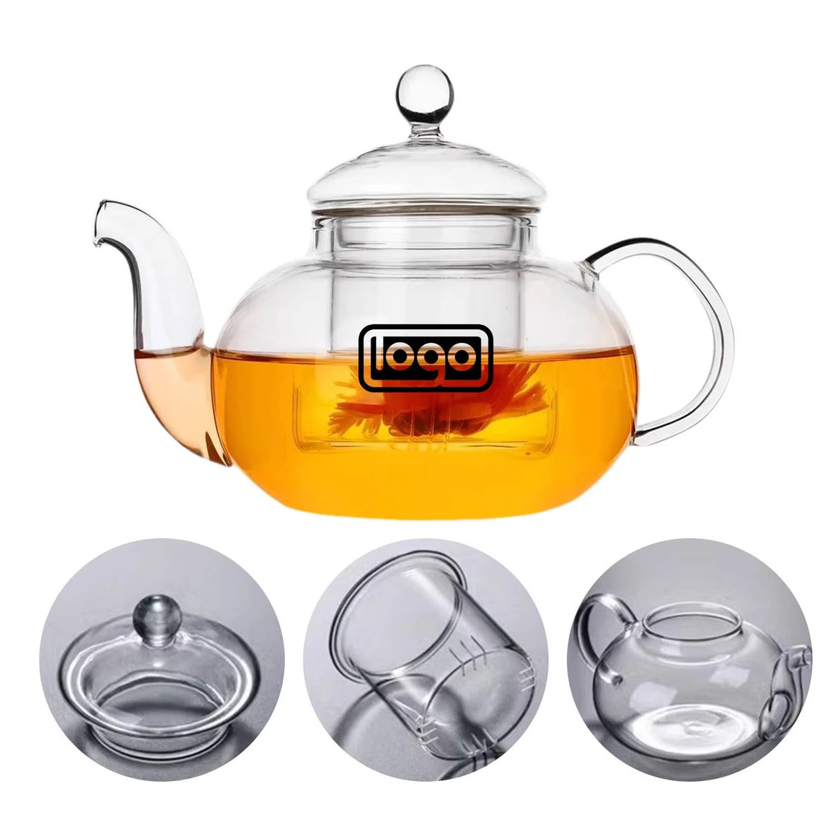 21oz Heat Resistant Glass Teapot 1