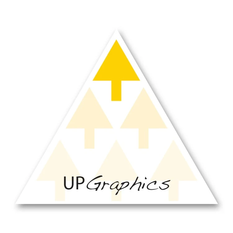 UV Printed Poly Name Badge w/ Pin Fastener (2.5"X3") Triangle 1