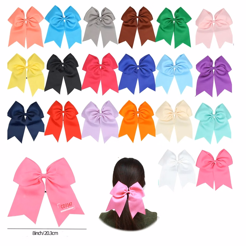 7 inch Large Cheerleader Elastic Hair Tie Bands