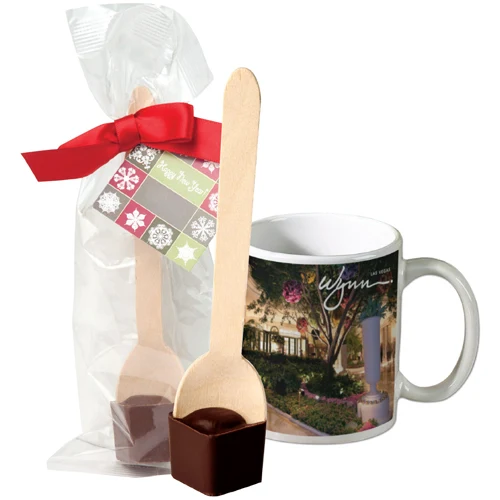 Full Color Mug with Hot Cocoa on a Spoon 1