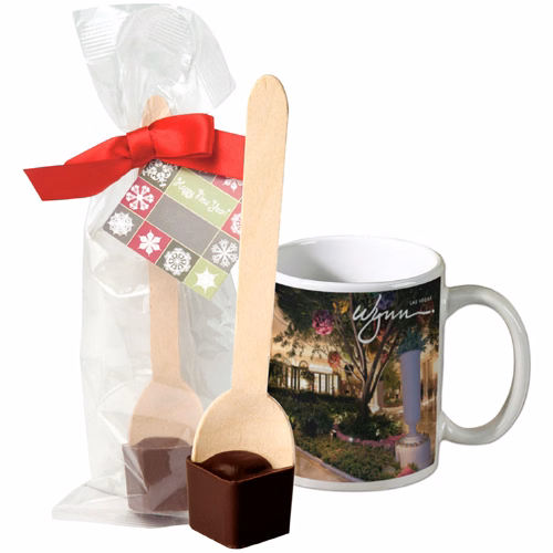 Full Color Mug with Hot Cocoa on a Spoon