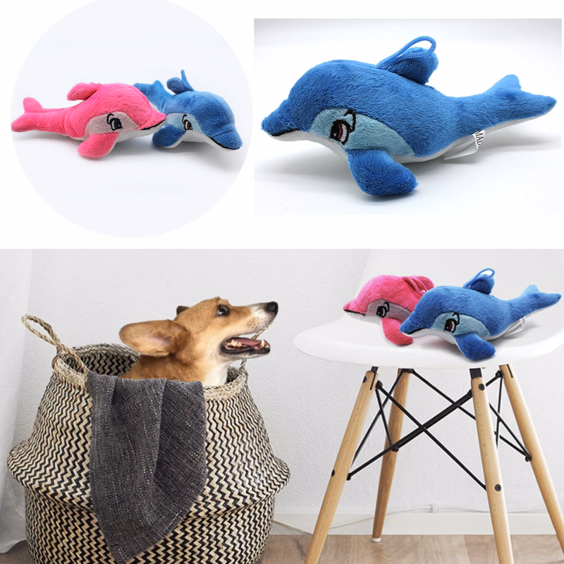 Custom Marine Stuffed Dog Plush Dophin Toy with Your Own Design