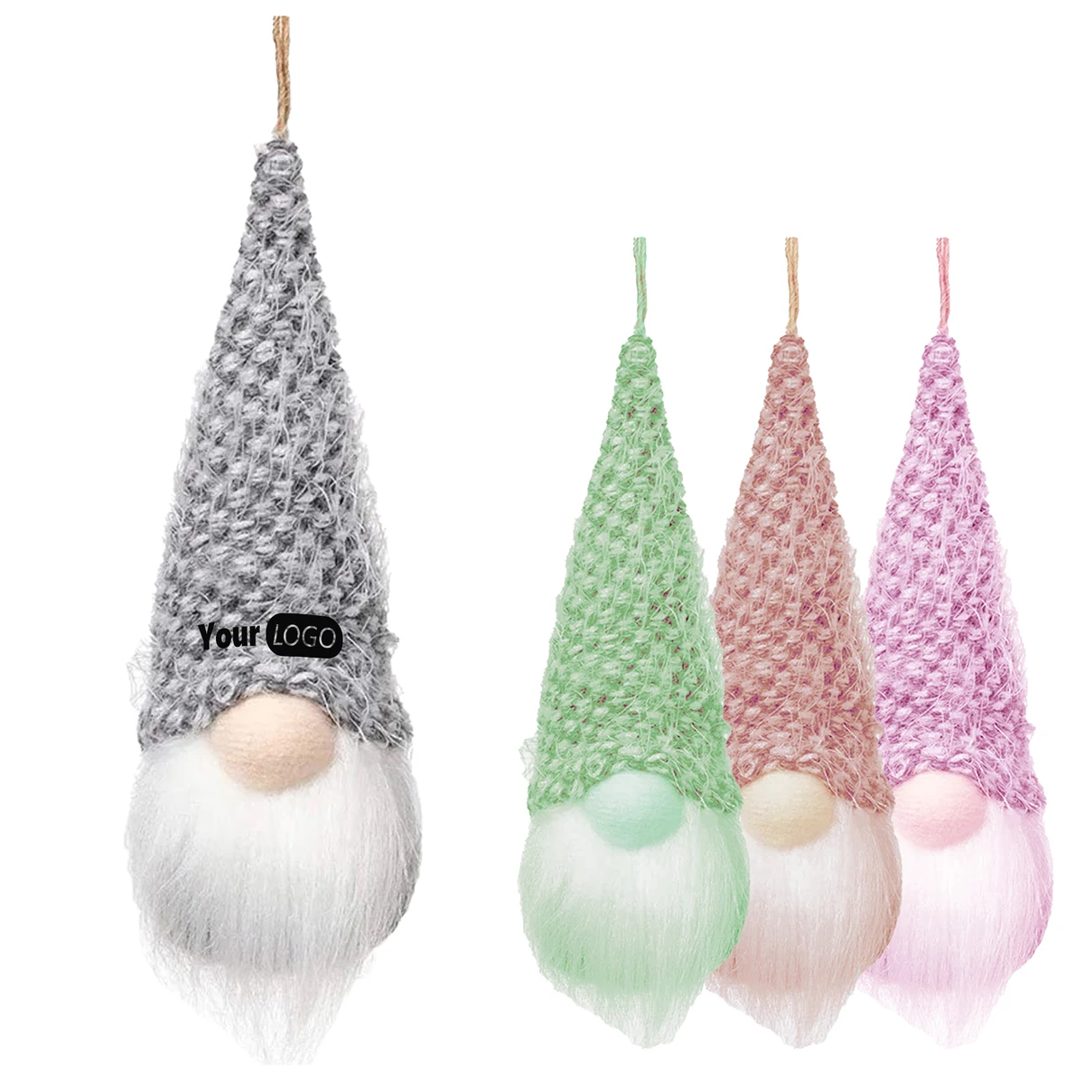 Wool Pastel Knit Gnome Ornaments For Holiday Decorations 1