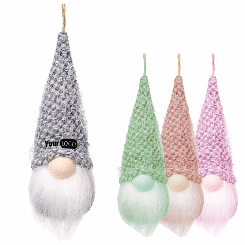 Wool Pastel Knit Gnome Ornaments For Holiday Decorations