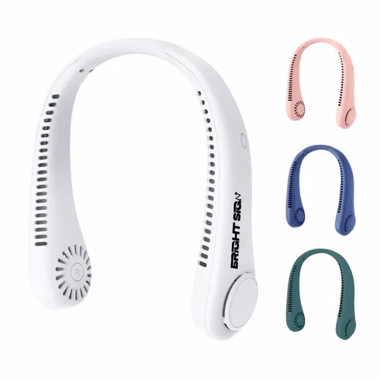 Wearable Bladeless Neck Fan  USB Rechargeable with 360 Cooling