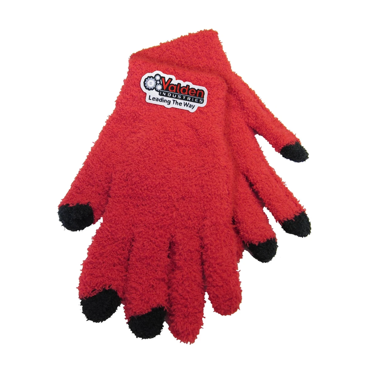 Fuzzy Texting Gloves w/ Woven Patch 1