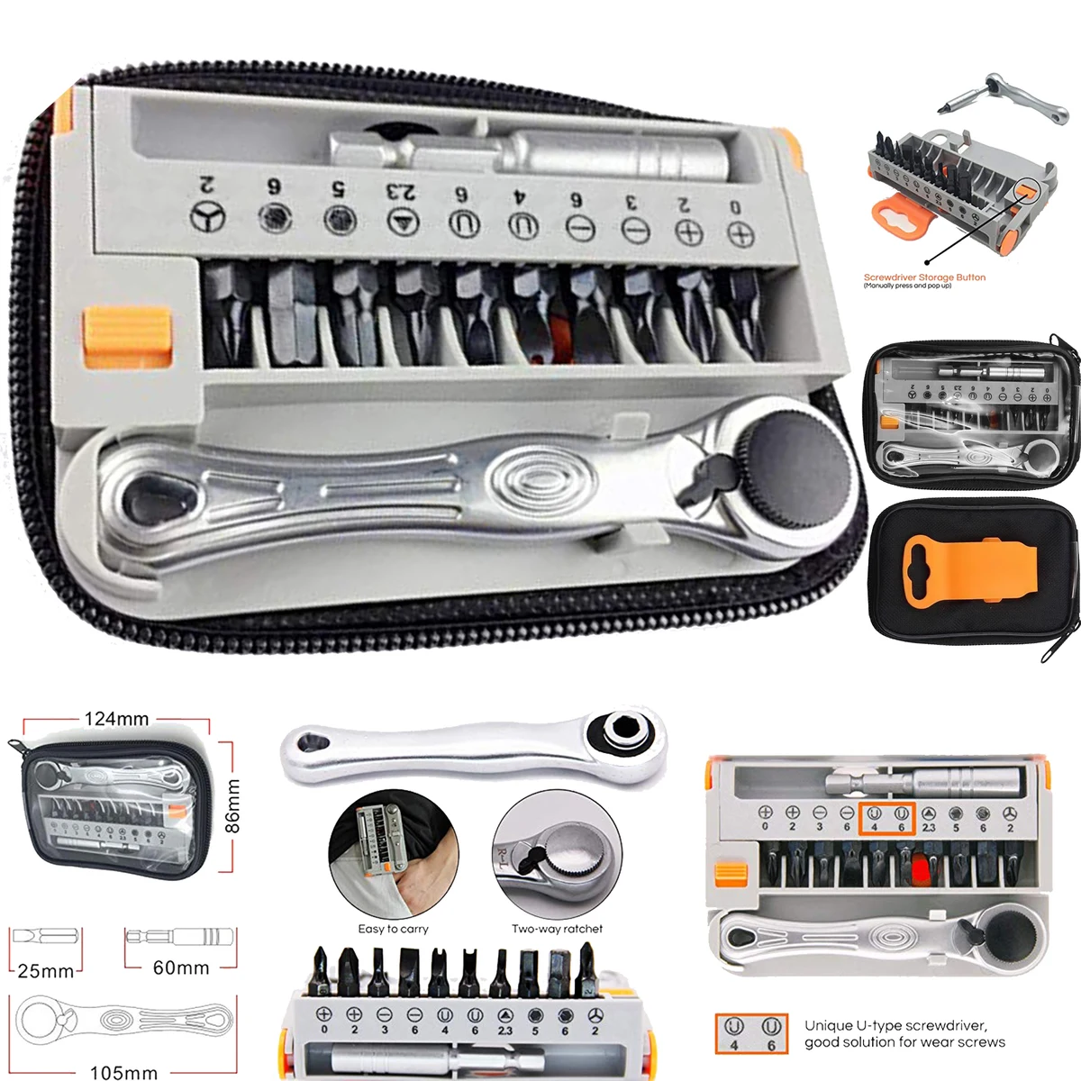 Multifunctional Mini Portable Ratchet Screwdriver 1