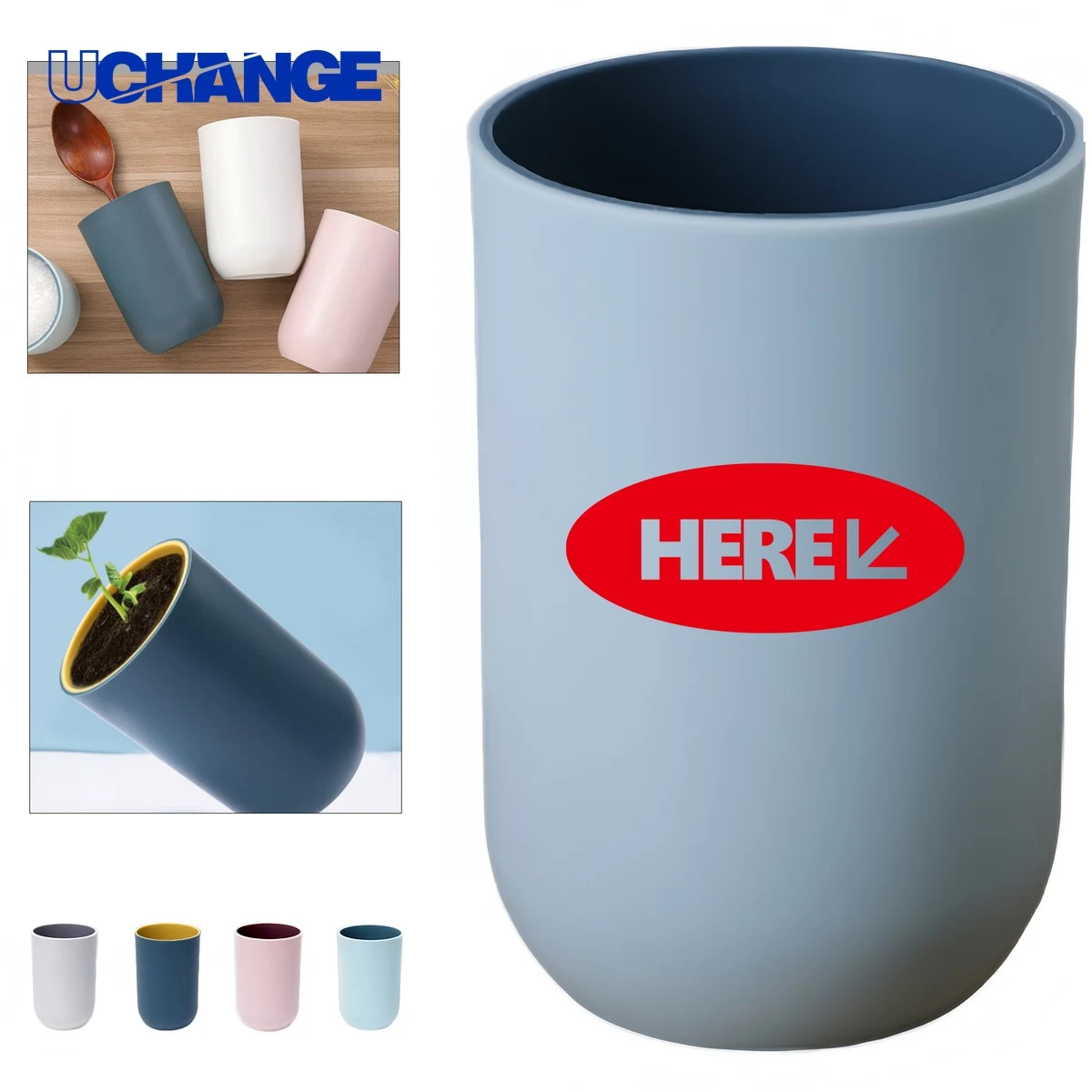 Two-Colored Mouthwash Mug Container (11 oz.) 1