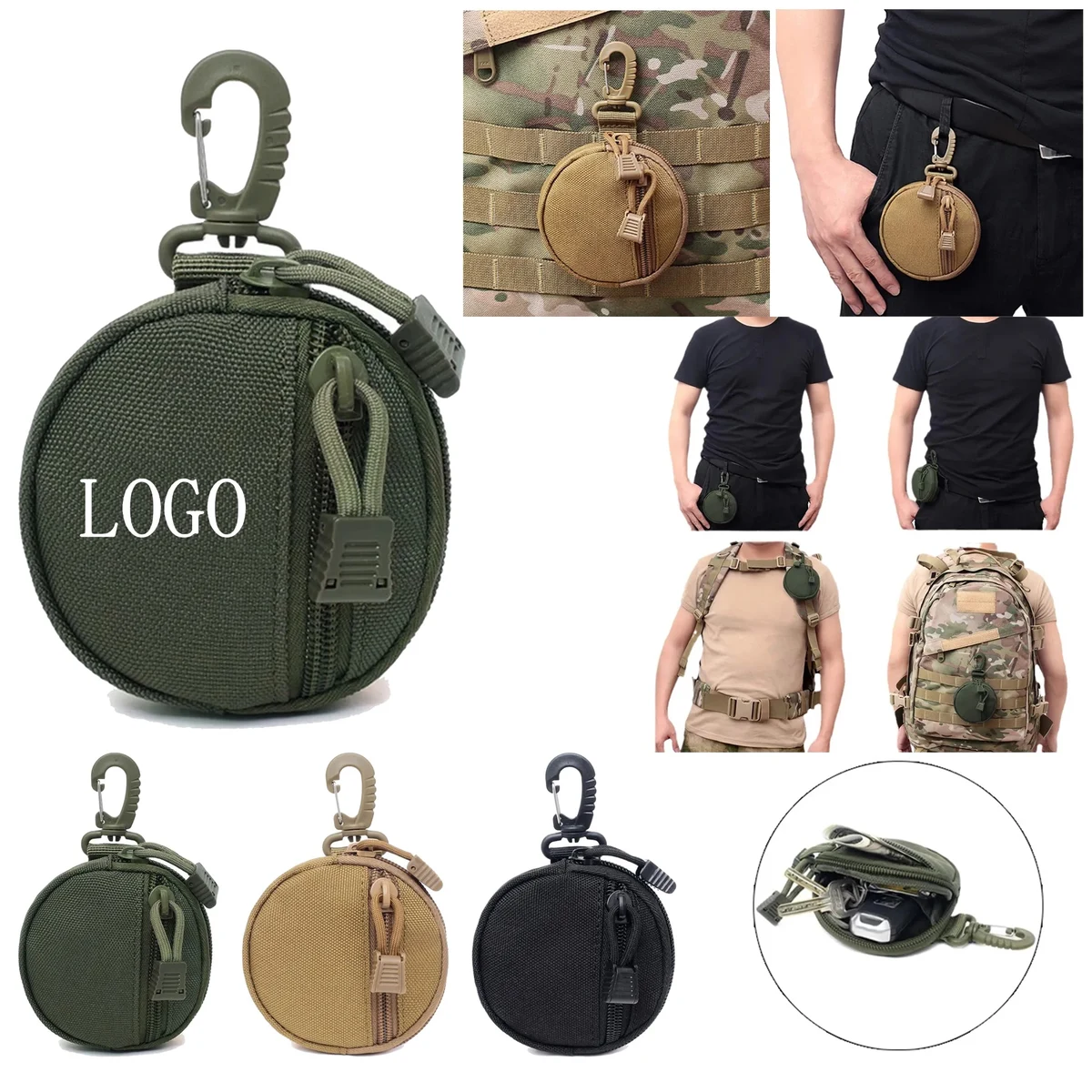 Portable Mini Coin Pouch Key Holder Waist Bag 1