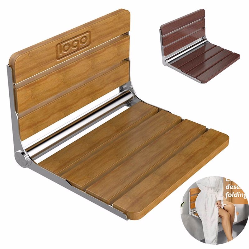 Custom Wall-Mounted Folding Wooden Chair