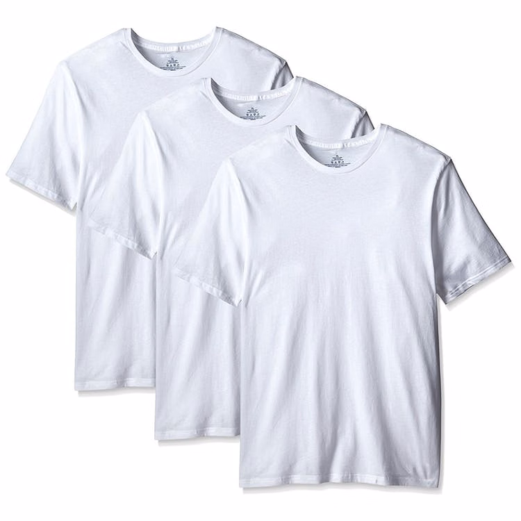 Boys' Crewneck Undershirts - White Large 3 Pack
