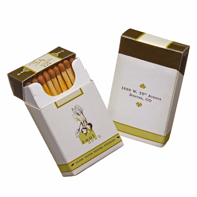 Flip-Top Specialty Matchbox 30-31 Matchsticks (2-inch)