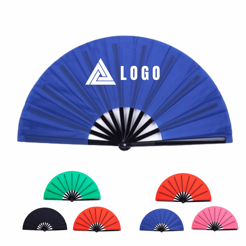 13" Full color Fold Silk Hand Kung Fu Fan