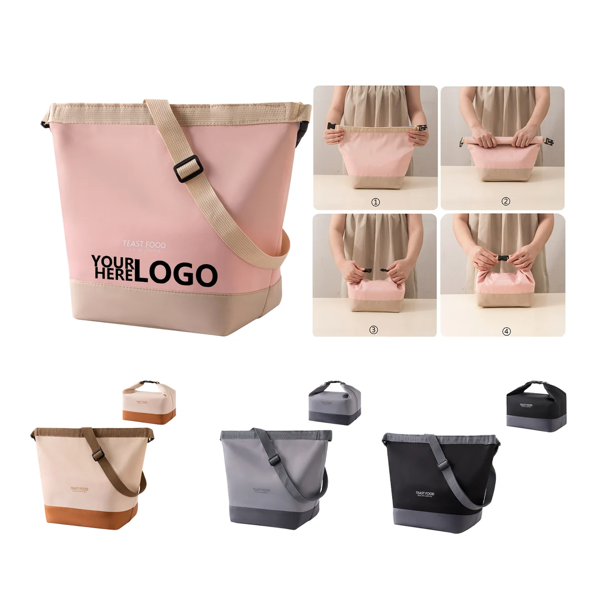 Sling Style Oxford Lunch Tote with Insulation 1