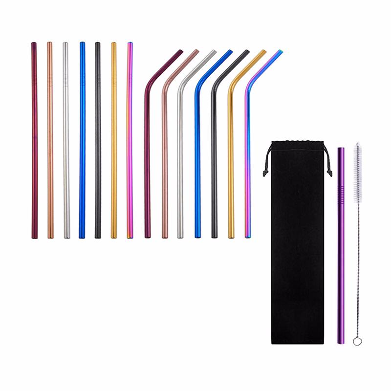 Multi-color Stainless Steel Drinking Straw