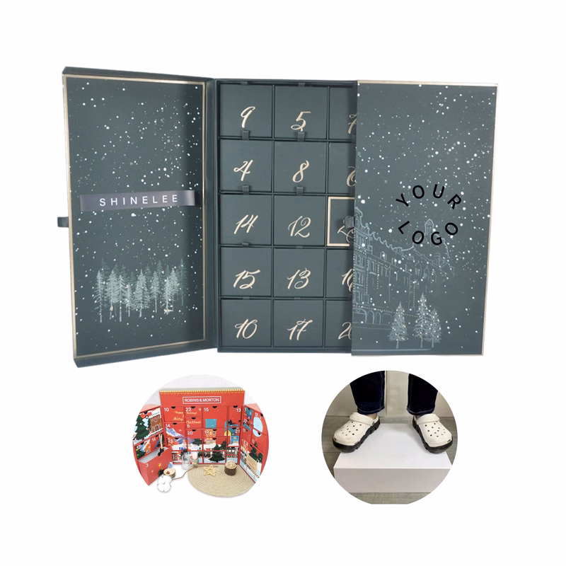 Paper Christmas Advent Calendar With Numbered Drawers
