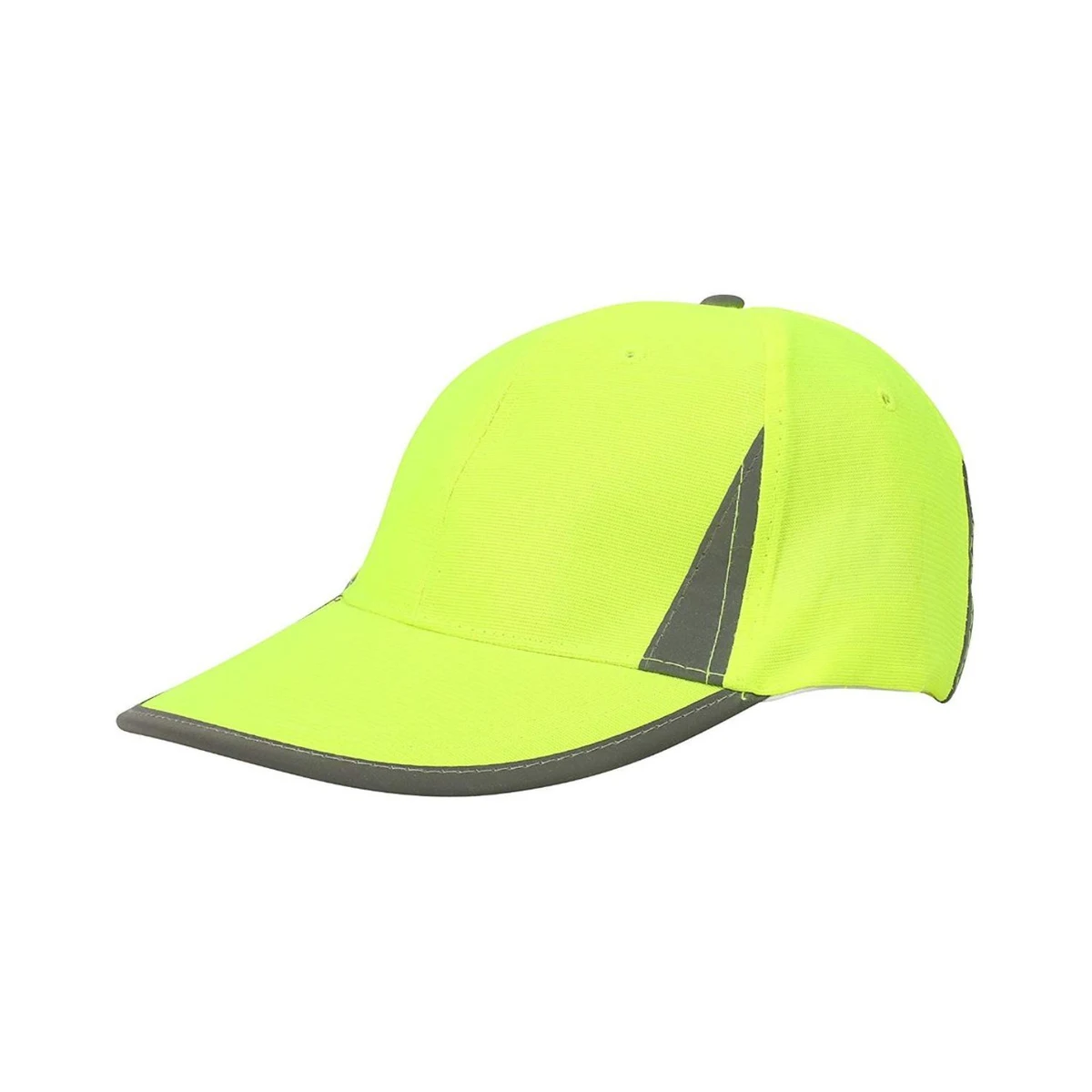 Hi Viz Reflective Tape Safety Baseball Cap with Hook & Loop Strap 1