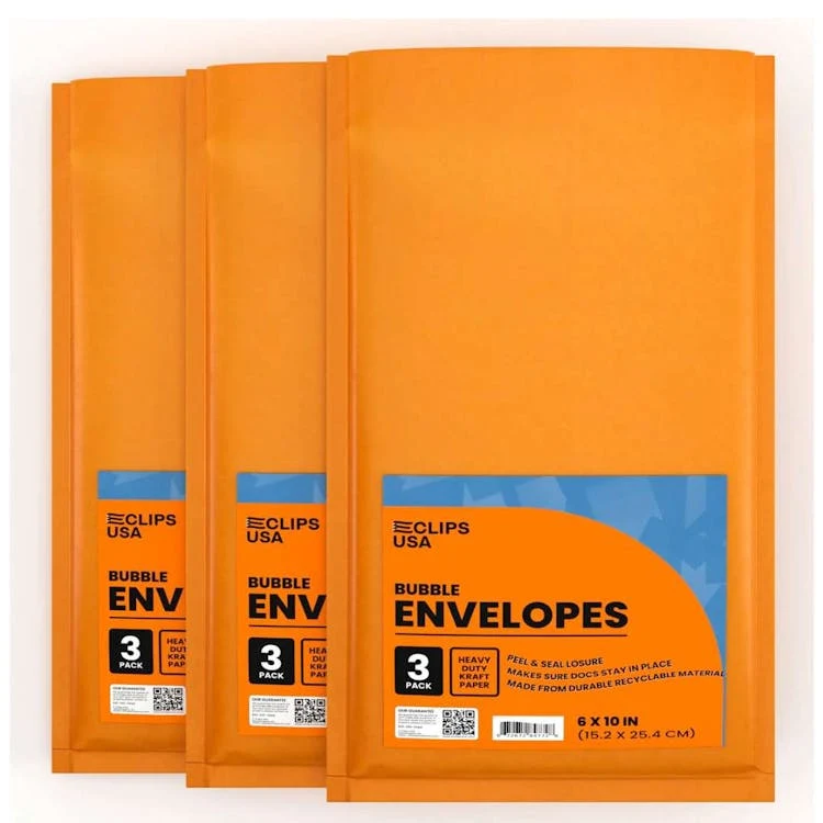 Bubble Envelopes - 3 Pack 6" x 10" 1