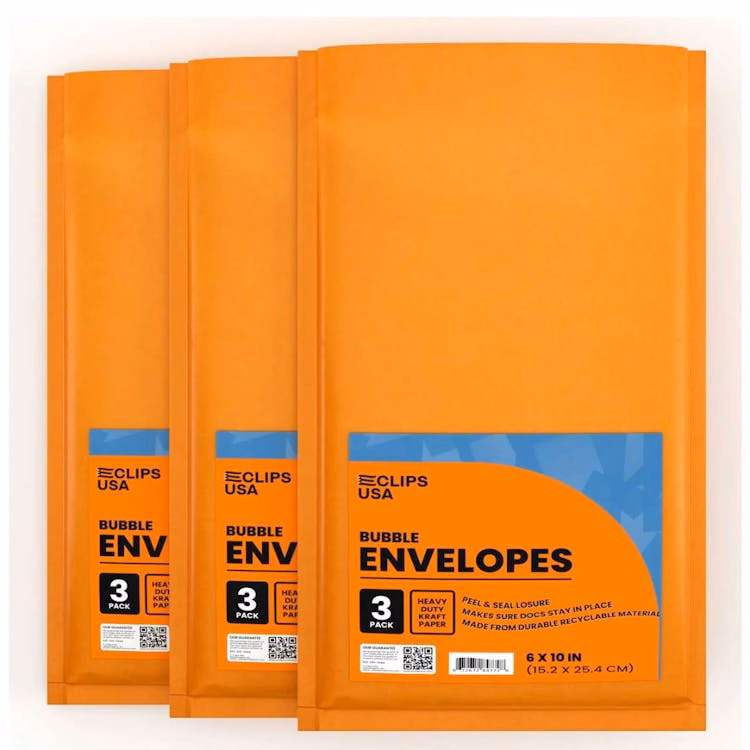 Bubble Envelopes - 3 Pack 6" x 10"