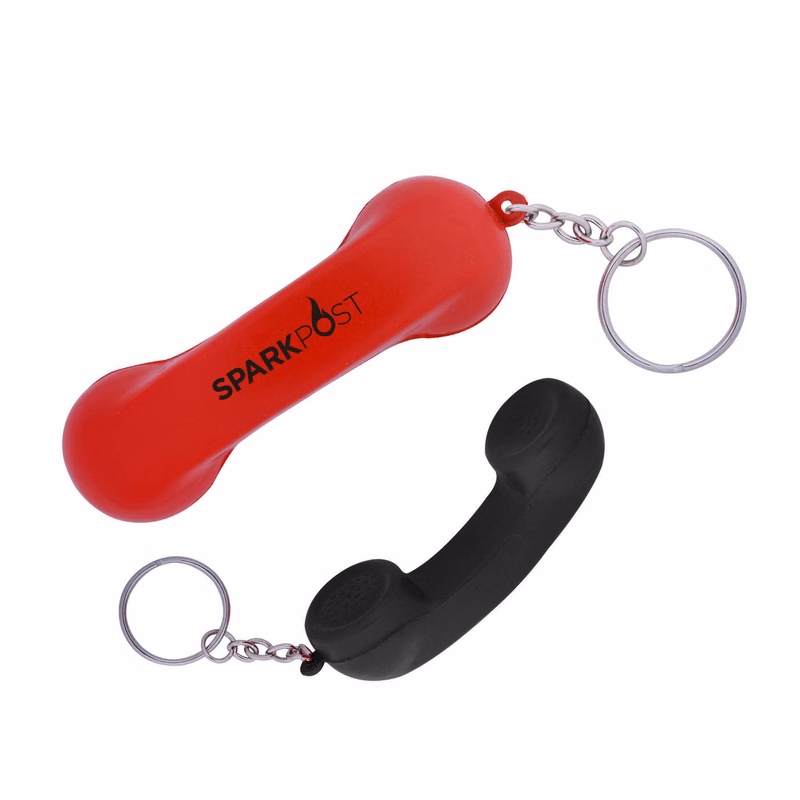 Free Shipping Stress Relievers - Telephone Receiver Key Chain(Stress Ball)