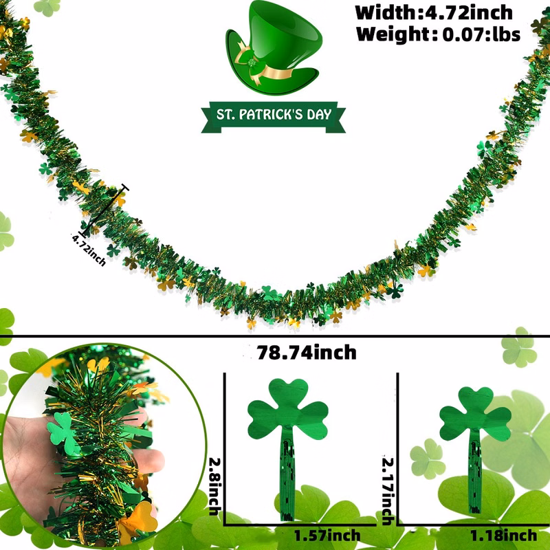 Green Shamrock Ribbon - 78.74 inch - St. Patrick's Day