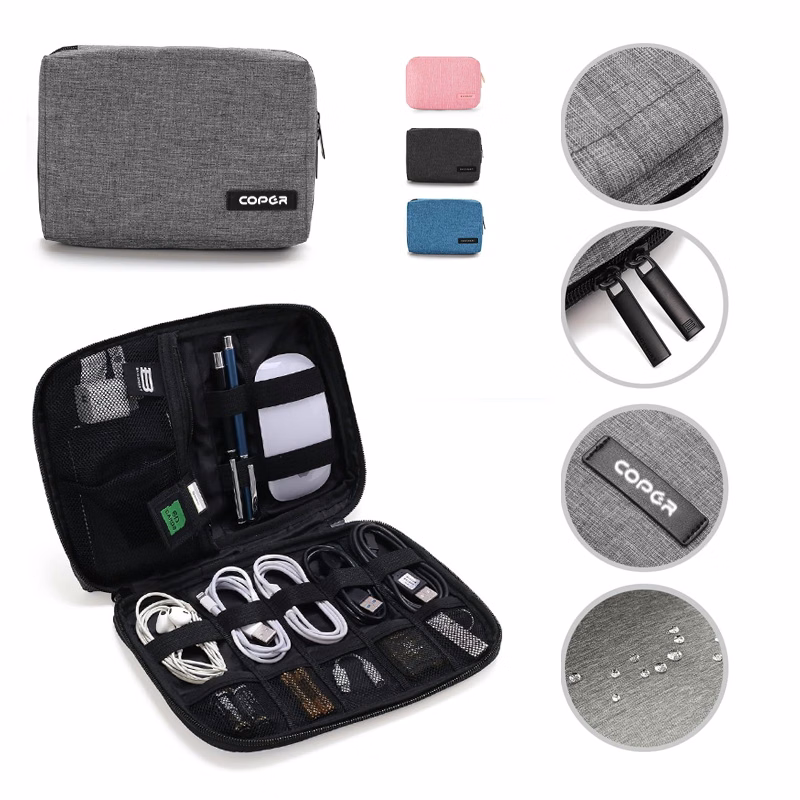 Travel Cable Organizer Pouch Electronic