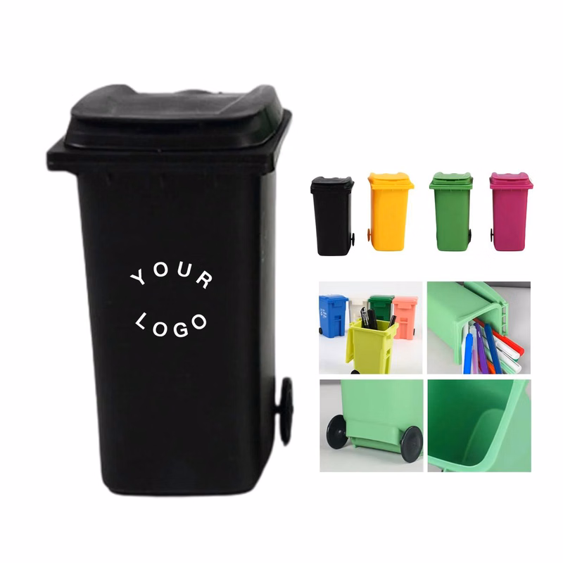 Plastic Desk Organizer with Trash Bin Style