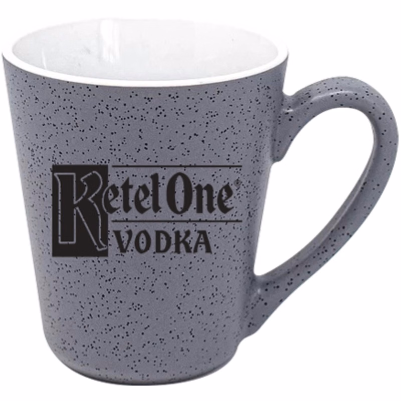 16 oz Firenze Funnel White In - Grey Speckled Exterior Mug