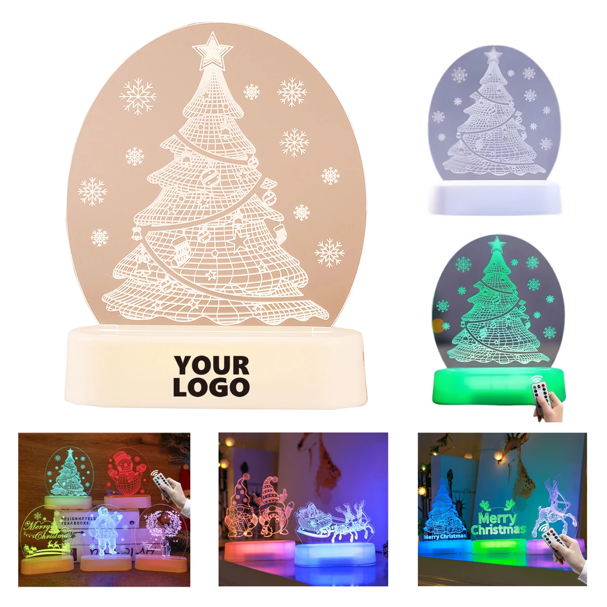 Color Christmas LED Night Light 1