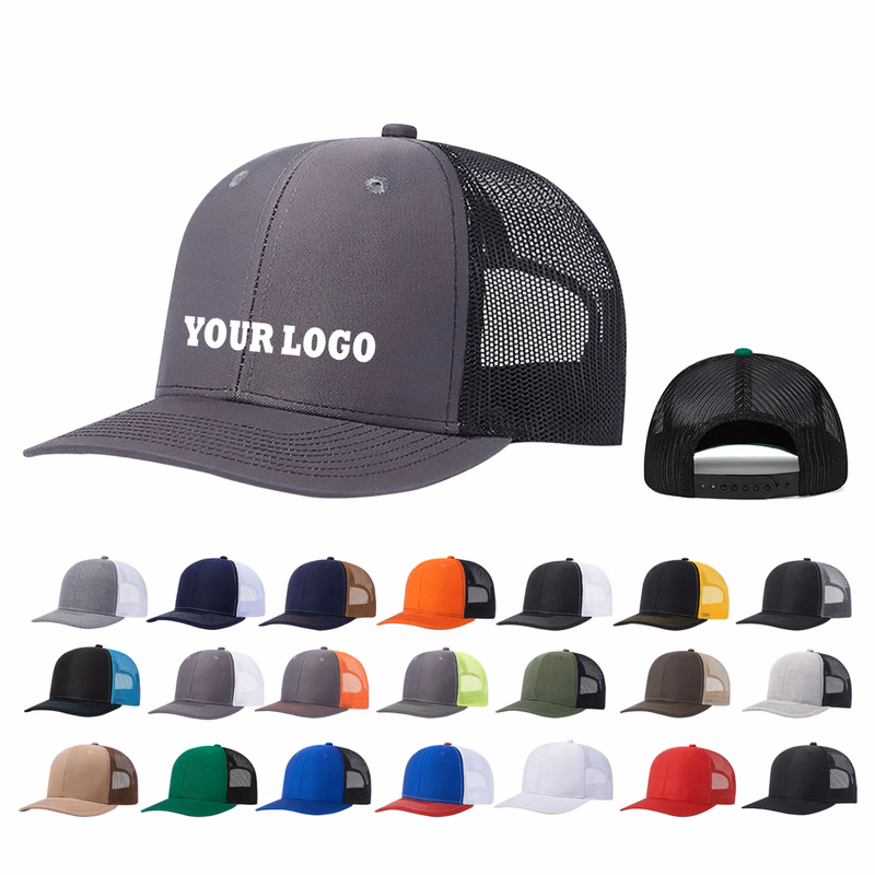 Six Panel Two Tone Mesh Back Trucker Cap