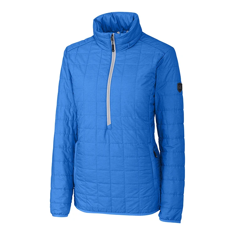 Cutter & Buck Rainier PrimaLoft Ladies Eco Insulated Half Zip Popover Quilted Jacket 1