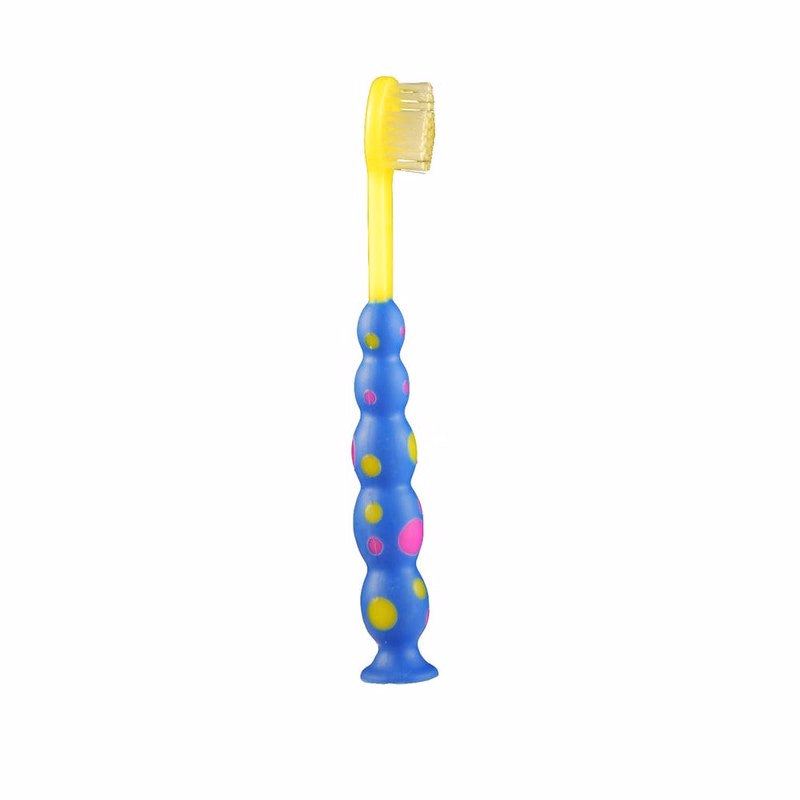 Kids' Suction Toothbrushes - Bubble Handle 33 Tufts Assorted