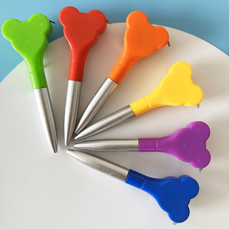 Colorful Heart Shaped Measuring Tape Ballpoint Pen