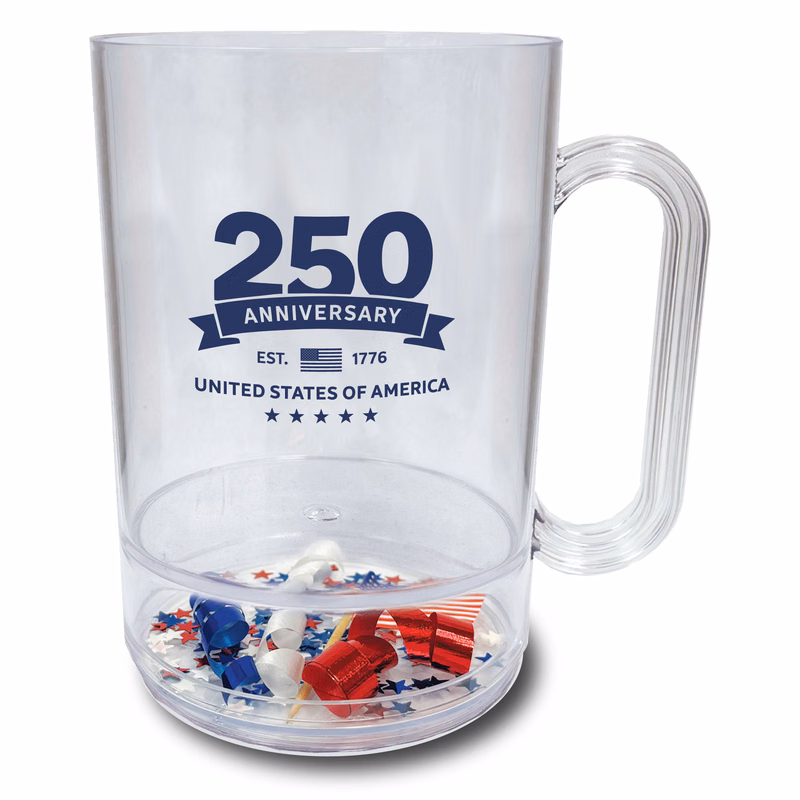 16oz USA 250 Compartment Mug with Stock 1 Color Imprint