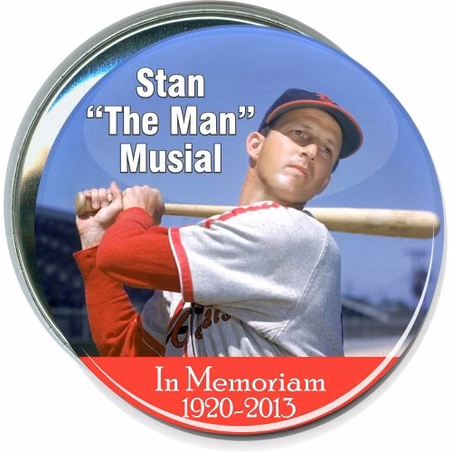 Stan "The Man" Musial, In Memoriam, Baseball Button