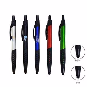 Black Blue Double Sided Silver Pen