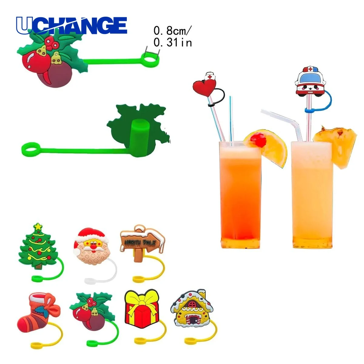 Customized Straw Topper Set for Parties 1