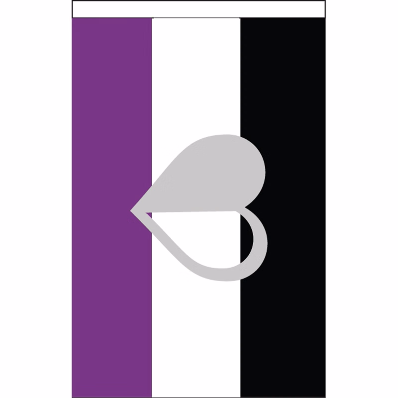 Greyromantic Deluxe Garden Flag
